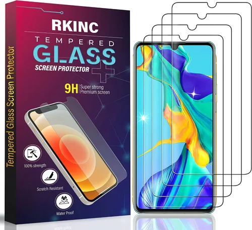 Miniatura 55 de RKINC Protector de pantalla [paquete de 4] para Samsung Galaxy A12 / Galaxy A02S / A12 Nacho, protector de pantalla de vidrio templado, 0.013 in