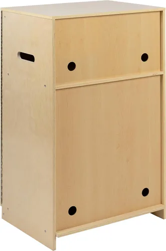 Miniatura 6 de Flash Furniture Hercules - Refrigerador de cocina de madera para niños para uso comercial o doméstico, seguro, diseño apto para niños, natural