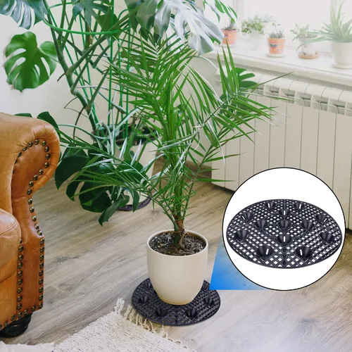 Miniatura 6 de Paquete de 6 elevadores grandes de 15 pulgadas para macetas, soportes resistentes para plantas, platillo para evitar la pudrición y daños en patio