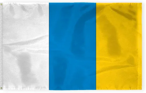 Miniatura 12 de AGAS - Bandera de coche de Islas Canarias de alta calidad de 10.5 x 15 pulgadas, impresa de doble cara en tela de poliéster súper tejida, doble