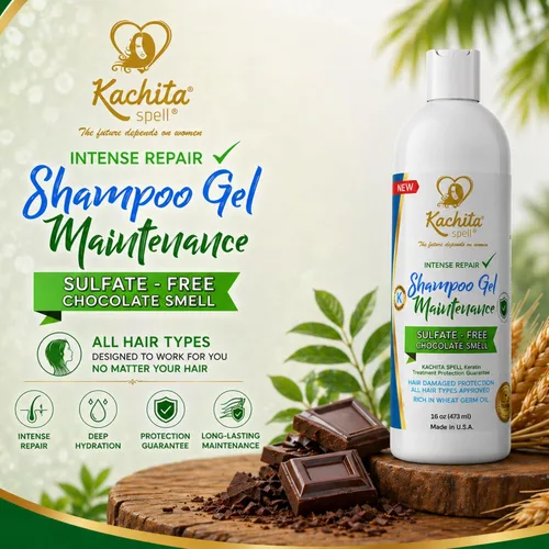 Miniatura 2 de Kachita Spell Champú acondicionador para tratamientos de queratina sin sulfato sin parabenos K-Shield 16oz