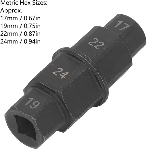 Miniatura 5 de Zunate Herramienta de eje hexagonal 17 19 22 0.945 in, herramienta de adaptador de enchufe de eje hexagonal, herramienta de eje hexagonal para rueda