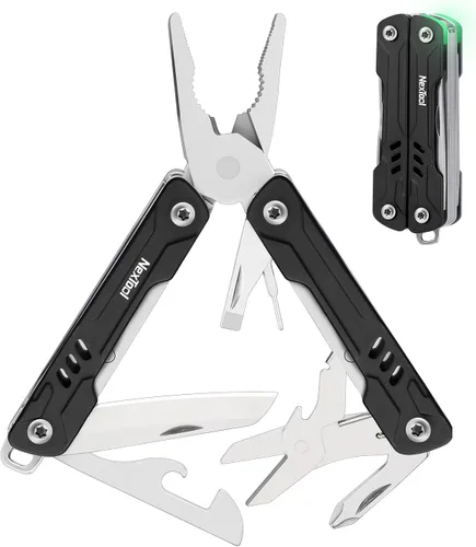 Miniatura 9 de NexTool Mini Sailor S11 Llavero multiherramienta, alicates EDC compactos 11 en 1 con cuchillo de bolsillo, tijeras y destornilladores