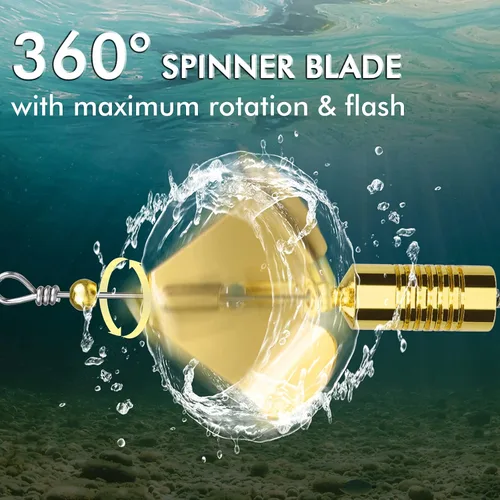 Miniatura 6 de TRUSCEND Cebos Giratorios de Pesca Swim o Jig para Agua Dulce y Salada, Señuelos de Pesca Rooster Tail para Trucha Lubina Lucioperca Crappie Salmón