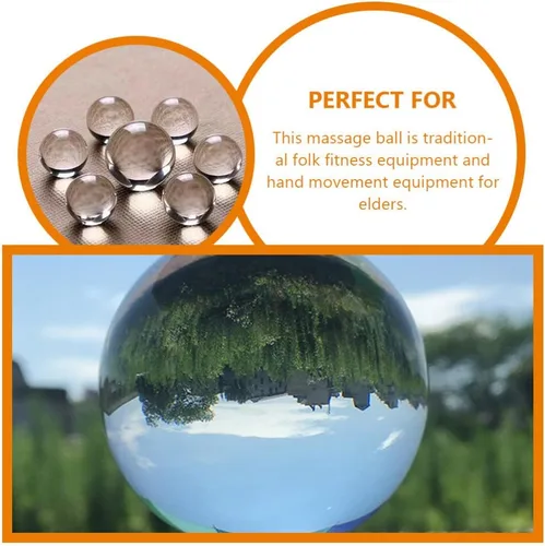 Miniatura 8 de LALAFINA Fitness de mano para ancianos, masaje de cristal transparente para terapia de manos y ejercicio, equipo portátil de fitness popular