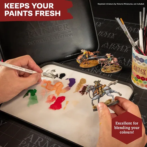 Miniatura 4 de The Army Painter Wargamers Edition Paleta Húmeda, Paleta XL para Conjunto de Pinturas Acrílicas Incluyendo 50 Hojas Hidro, 2 Espumas Hidro y Guía