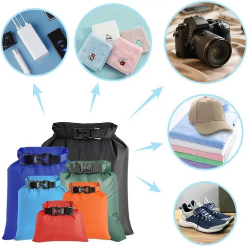 Miniatura 6 de 6 bolsas secas impermeables, bolsas secas ligeras para kayak, impermeables, bolsa impermeable al aire libre para kayak, senderismo, canotaje, 6
