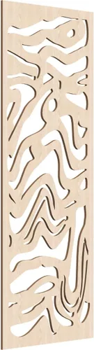 Miniatura 118 de 9 3/8"W x 24 3/8"H x 1/4"T Northfield Decorativos Paneles de Pared de Madera Calado, Abedul