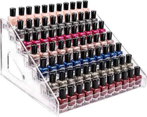 Miniatura 8 de Pero Pero Organizador de esmalte de uñas, estante de exhibición de acrílico para soporte de esmalte de uñas, organizador de lentes de sol, soporte