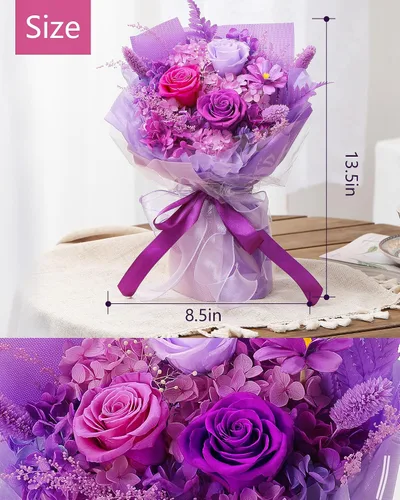 Miniatura 3 de BestFlower Ramo de flores para el día de la madre, regalos para mamá, ramo de rosas para mujeres, mamá, esposa de hija, flores frescas