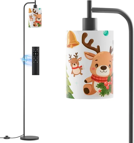 Miniatura 13 de SIBRILLE Lámpara de pie con pantalla de lino, lámpara de pie alta regulable con control remoto y 3 temperaturas de color, modernas lámparas de pie
