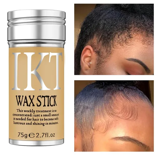 Miniatura 4 de Barra de cera para el cabello para pelucas + 4 piezas de cepillos de borde, juego de peine para peinar el cabello, control de bordes, pomada