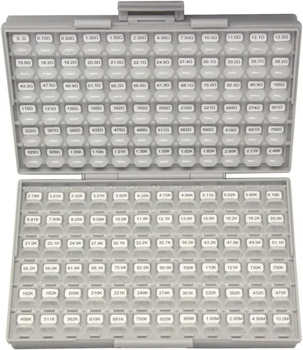 Miniatura 10 de AideTek Resistencia de montaje en superficie de tamaño 0402 144 valores, 100 unidades/valor 1% Kit de resistencias de muestra distribuido en caja