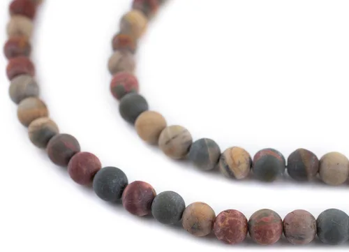 Miniatura 5 de The Bead Chest Cuentas de Jade Blanco Mate Redondas (8mm): Piedra Preciosa Orgánica Redonda Esférica de Energía con Poder de Sanación para Hacer