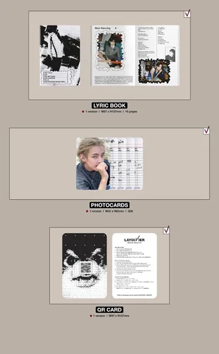Miniatura 8 de [WEVERSE EARLY-BIRD SPECIAL POB] V - Juego de álbum de escala + álbumes Weverse ver. (4 vers. SET)