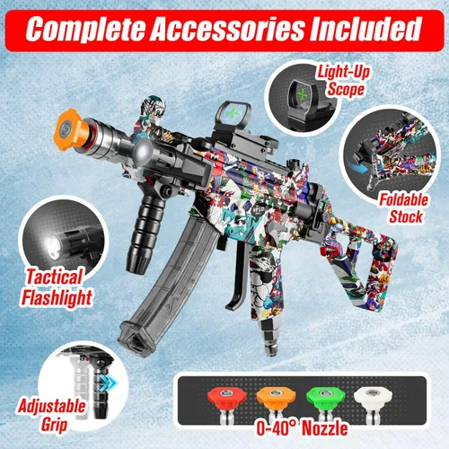 Miniatura 3 de Pistola de lavado a presión giratoria de 3600 PSI, mango de gatillo fácil de tirar con enchufe de conexión rápida de 3/8 pulgadas, cañón de espuma
