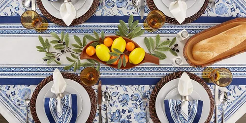 Miniatura 2 de DII Table Top Décor Collection - Camino de mesa de primavera y verano, 14x72 pulgadas, estampado de rayas de Oporto Oporto Stripe
