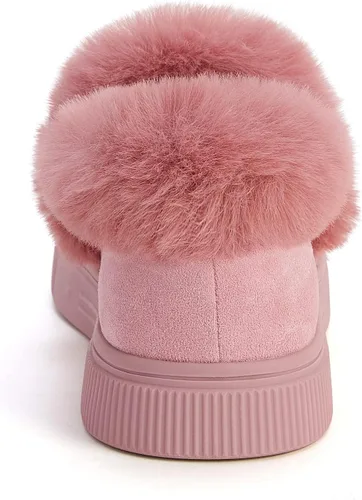 Miniatura 6 de TINSTREE Botas planas de invierno cálidas y duraderas, zapatos casuales de moda con forro de piel, botines de nieve, mocasines planos de plataforma