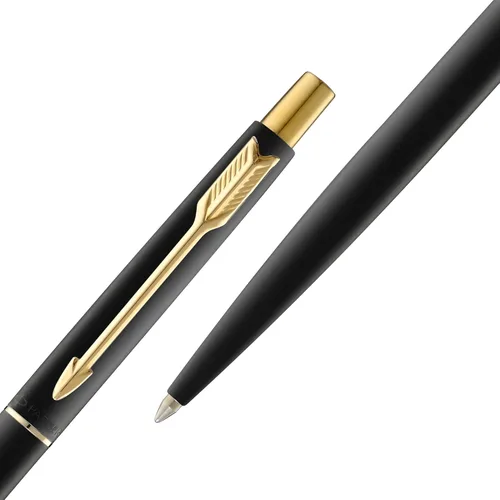 Miniatura 4 de Bolígrafo clásico de punta de bola negro mate con adornos dorados de Parker