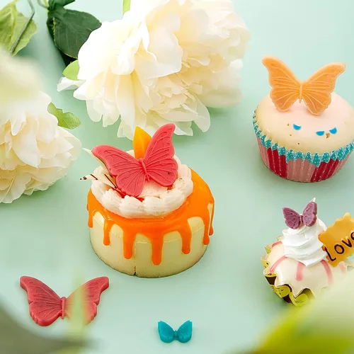 Miniatura 7 de Patelai 5 moldes de silicona con diseño de mariposa para fondant, para cupcakes, resina de caramelo de chocolate, moldes epoxi para decoración