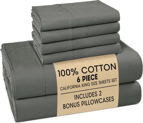 Miniatura 78 de Casa Platino Sábanas de cama individual XL, sábanas de 100 % algodón con 2 fundas de almohada, tejido percal crujiente y sensación acogedora, verde