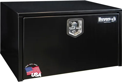 Miniatura 32 de Buyers Products 1703349 - Caja de acero negro para debajo de la carrocería con pestillo de mango en T, 14 x 12 x 18 pulgadas, caja de herramientas