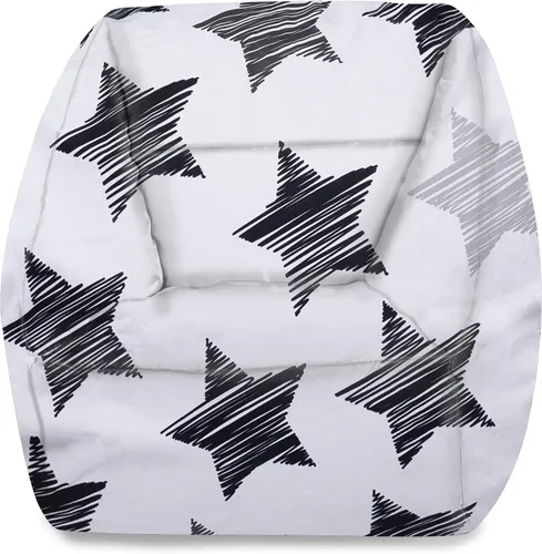 Miniatura 168 de Posh Beanbags - Sillón puff grande, 38 pulgadas, color azul rey sólido Nylon suave - Azul real