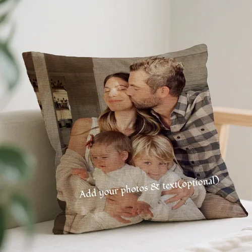 iDIY Almohada personalizada con imagen personalizada, regalos personalizados con fotos para la familia