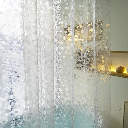 Miniatura 33 de Cortina de ducha corta transparente de 60 pulgadas de largo, forro de cortina de ducha corta de plástico EVA 7G, 60 pulgadas de largo para baño