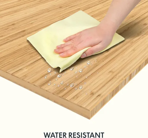 Miniatura 5 de FLEXISPOT Escritorio de Pie de Bambú de Pieza Única de 122 x 61 cm, Altura Ajustable, Mesa Rectangular de Escritorio Bambú natural