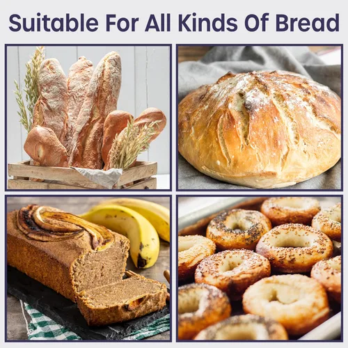 Miniatura 5 de Bolsas de pan de plástico reutilizables, paquete de 50 bolsas transparentes para pan casero, perfectas para almacenamiento de productos horneados