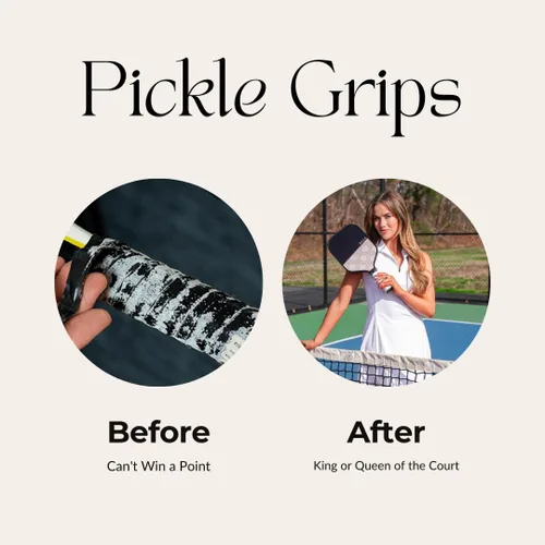 Miniatura 4 de Pickle Grips - Cinta de agarre para pala de pickleball - Envoltura de agarre para raqueta de pickleball - Envoltura de agarre de paleta que absorbe