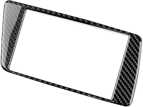 Miniatura 8 de Fibra de carbono, para accesorios Audi, cubierta de marco de navegación de automóvil, panel de consola central, ajuste interior para Audi Q5 Negro