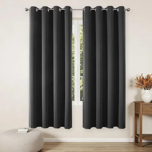 Miniatura 36 de Joydeco Cortinas opacas para dormitorio de 72 pulgadas de largo, 2 paneles de cortinas con aislamiento térmico para oscurecer la habitación