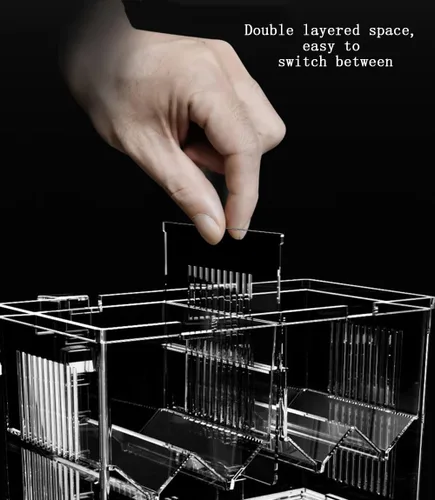 Miniatura 6 de Caja de criador de acuario, caja de criador de acuario de acrílico, cajas de alimentación de incubadora de aislamiento para criadero de peces