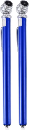 Miniatura 9 de X AUTOHAUX 2pcs 10-100PSI doble cabeza acero inoxidable camión pluma neumático neumático medidor de presión de aire medidor de aire para bicicleta