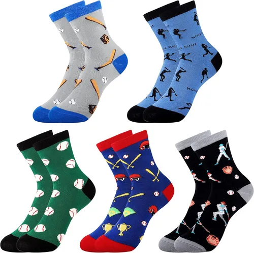 Belloxis Calcetines para niños, regalos de fútbol, baloncesto y béisbol para niños de 8 a 12 años