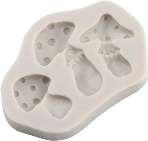 Miniatura 7 de Sijiangmold Moldes de silicona 3D para fondant de hongos, molde de chocolate para decoración de pasteles, chocolate, caramelo, polímero, arcilla