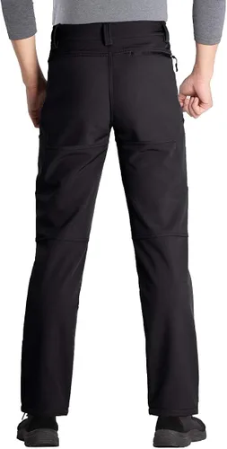 Miniatura 2 de FREE SOLDIER Pantalones cargo con vellón Softshell para hombre, para nieve, esquí, senderismo, con cinturón