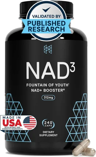 Reparación metabólica de nicotinamida ribosida HPN, 180 cápsulas, tamaño económico, potenciador de NAD+ patentado con Niagen (Nr), el producto