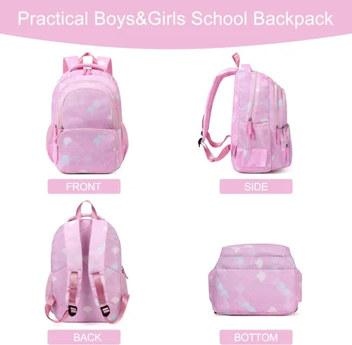 Miniatura 6 de CLUCI Mochila infantil para niños y niñas, mochila para preescolar con correa ajustable, 12L, 04-rosa, Classic