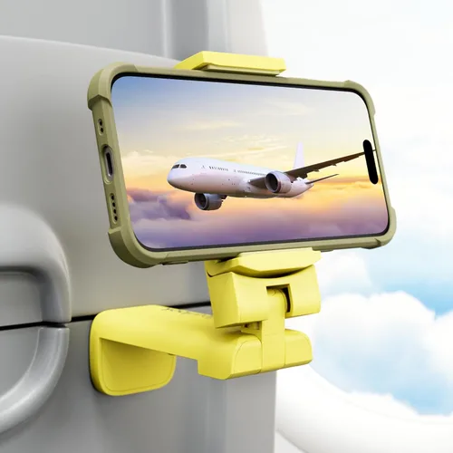 Miniatura 13 de Klearlook - Paquete de 2 soportes universales para teléfono de avión, rotación de 360 grados, soporte de teléfono esencial de viaje para escritorio