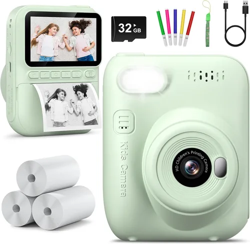 Cámara para Niños Impresión Instantánea | Regalos de Cumpleaños y Graduación para Niños de 3, 4, 5, 6, 7, 8, 9 años | Cámara Digital Portátil para