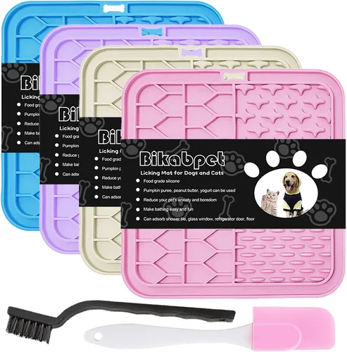Alfombrilla para Lamer para Perros y Gatos, Almohadilla para Lamer para Gatos con Ventosas para Alivio de la Ansiedad en Perros, Almohadillas para