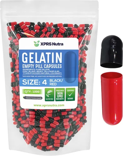 Miniatura 21 de XPRS Nutra Cápsulas vacías tamaño 4 – 100 cápsulas pequeñas de gelatina vacías – Pastillas de relleno de cápsulas de bricolaje – Cápsulas de gel