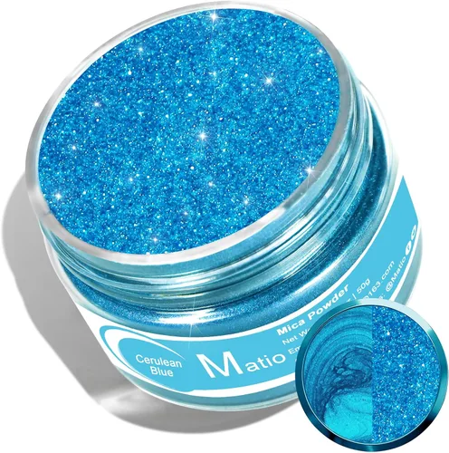 Miniatura 18 de Matio Polvo de Mica Gris para Resina Epoxi, 1.8oz/50g Polvo de Mica de Efecto Nacarado Pigmento de Color Natural para Fabricación de Jabón, Bomba