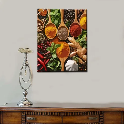 Miniatura 2 de Variedad de especias y hierbas kits de pintura por números, 16 x 20 pulgadas, lienzo de condimento de cocina, pintura al óleo para niños, adultos