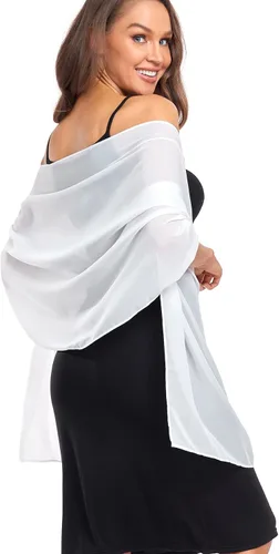 Miniatura 35 de Chales/mantones de gasa suave para vestidos, accesorios de mujer