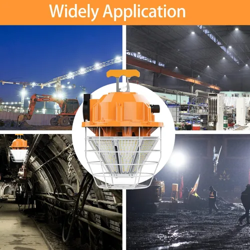 Miniatura 7 de RIUVAO Luz de trabajo temporal LED de 150 W 24750 Lm 5000 K Luz diurna brillante luces de construcción luz colgante portátil IP65 impermeable