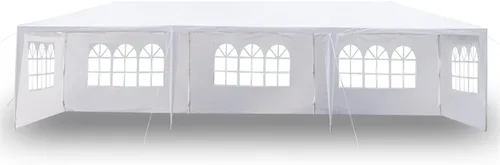 Miniatura 11 de VERYKE - Carpa de campaña para exteriores de 10 x 10 pies, toldo blanco, para patio, fiesta, boda, impermeable, para barbacoa, eventos, con 3